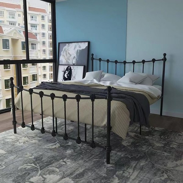 남쪽나무 3컬러 침대 프레임 철제침대틀 침대프레임슈퍼싱글 1.2/1.5/1.8m*2.0m, 1.2m*2.0m, black