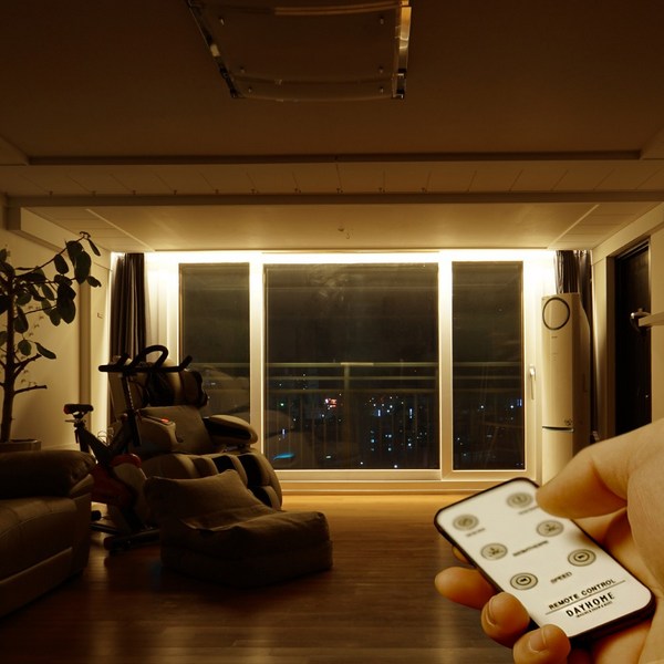  이즈휴 리모컨 간접 무드등 히든 줄조명 M4, 웜화이트 