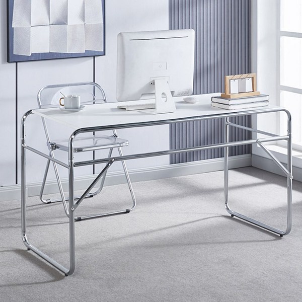  피아 미드센츄리 책상 겸 테이블 (2size), 화이트 