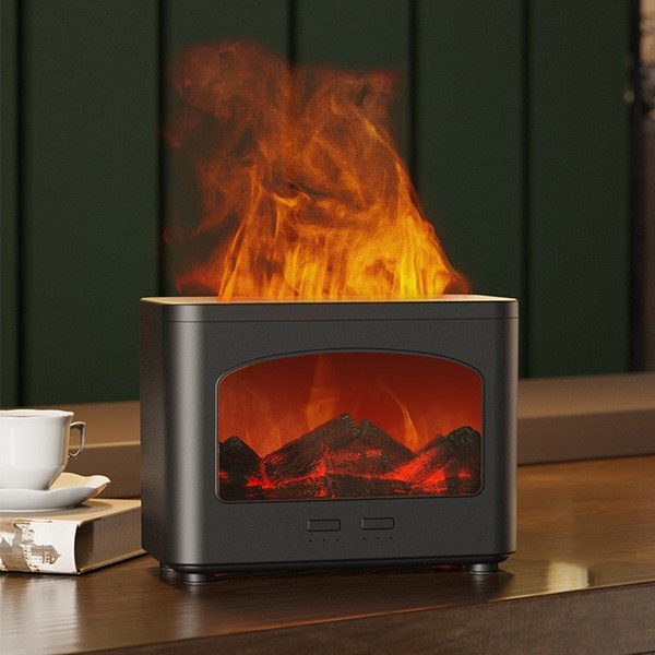  윰스모르 벽난로 불멍 무드등 초음파 미니 가습기, YS-021 