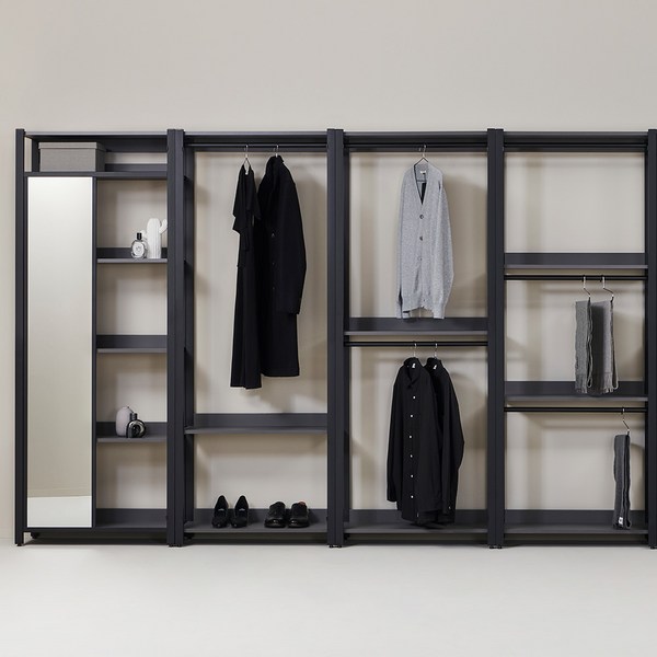 [전문시공][국내생산 친환경마감재] 아이언 철제 드레스룸 행거 옷장 시스템행거 400 800 1000, 블랙그레이, 세트2) 1600 B세트