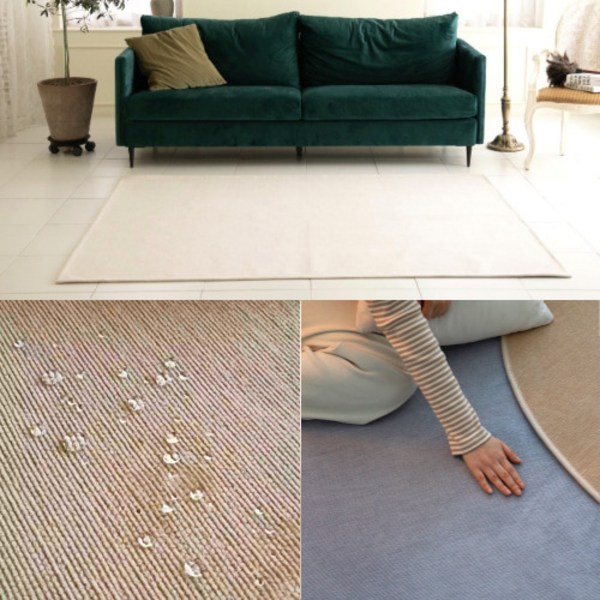  에덴느 먼지없는 방수카페트 러그 특대형 원형 거실 생활방수 애견 아이방 식탁 카펫 