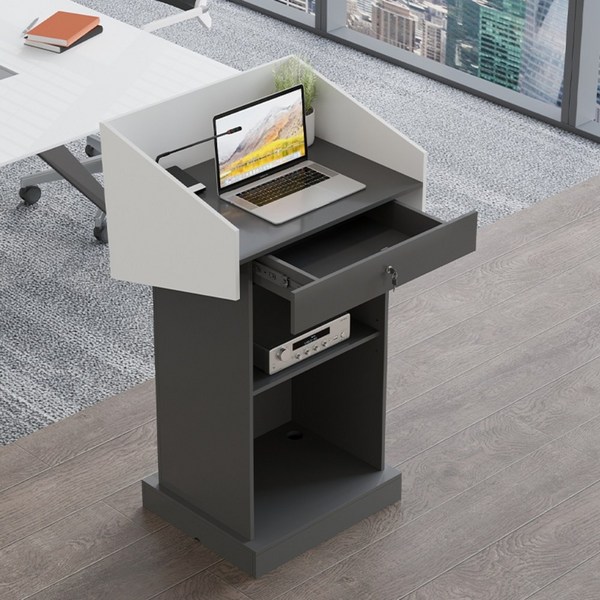  브로히 튼튼한 단상 인포메이션 연단 계산대 강의대 카운터 교탁 교단 강연대 교수대 연설대 사회자, 1. 그레이 