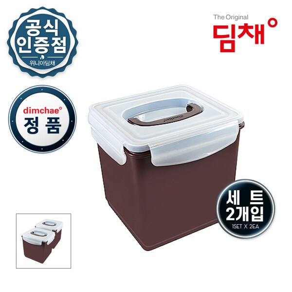  위니아 딤채 김치통 정품 6.5L WD001109 생생용기 김치냉장고 전용 김치용기, 2개입 