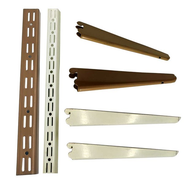 양공 기둥 선반 만능 다용도 벽 앵글 찬넬 선반 두줄 두개 구멍, 아이보리 선반 25cm, 1개