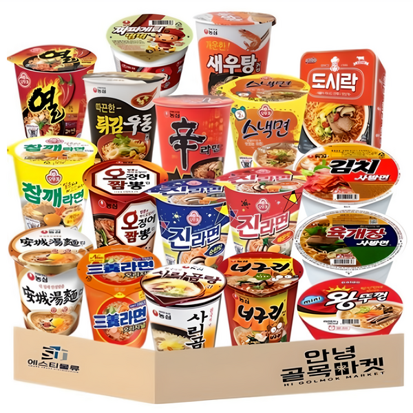 소컵라면 18종 신라면 참깨 안성탕면 짜파범벅 튀김우동 오징어 짬뽕 삼양 열 라면 진순 진매 사리곰탕 너구리 새우탕 스낵 면 도시락 김치 육개장 사발면 미니 왕뚜껑