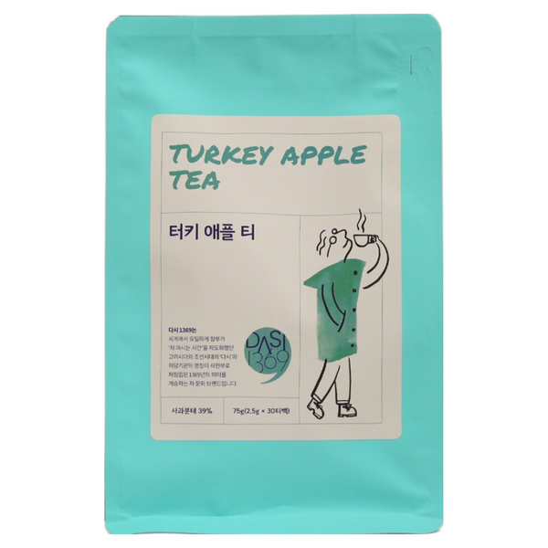 [다시1369] 터키애플티 II 향긋한 사과향 달콤한 찐사과조각 과일티, 2.5g, 30개입, 1개