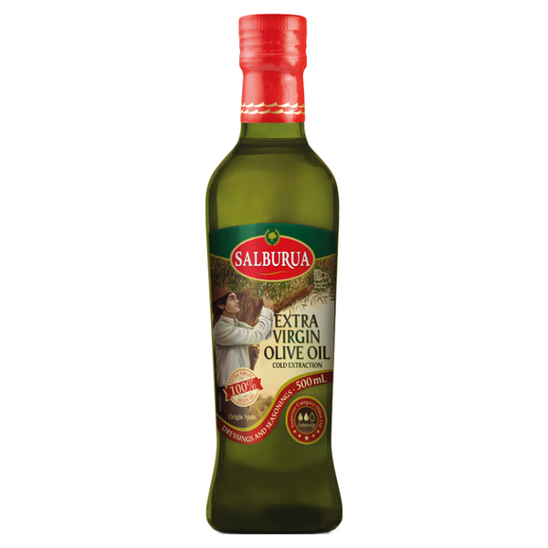 살부루아 엑스트라버진 올리브오일 100% 유리병포장 냉압착방식 스페인산, 500ml, 1개