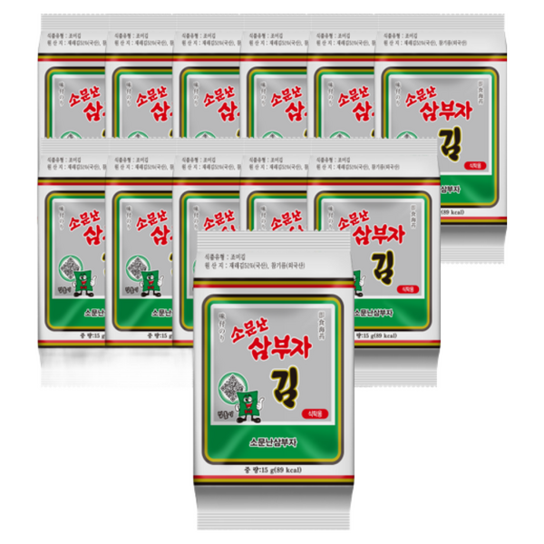 소문난삼부자 재래식탁김, 15g, 12개