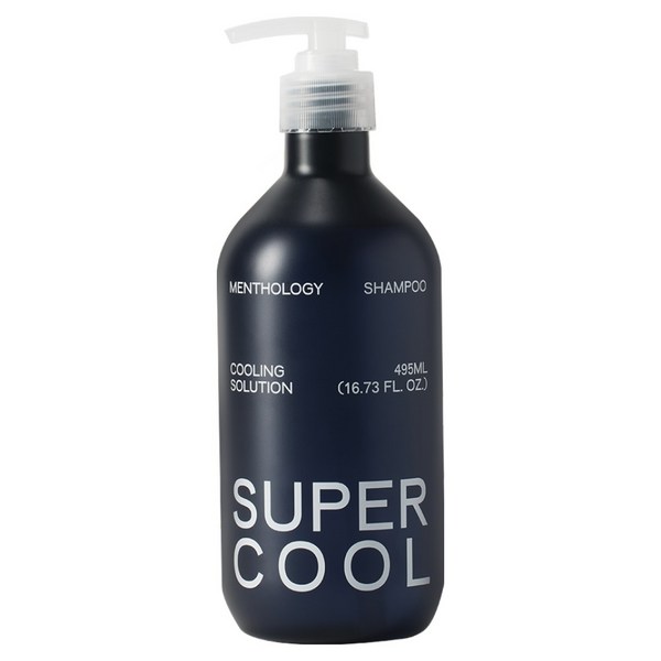멘톨로지 탈모 증상 완화 기능성 두피 쿨링 슈퍼쿨 샴푸 페퍼민트향, 495ml, 1개