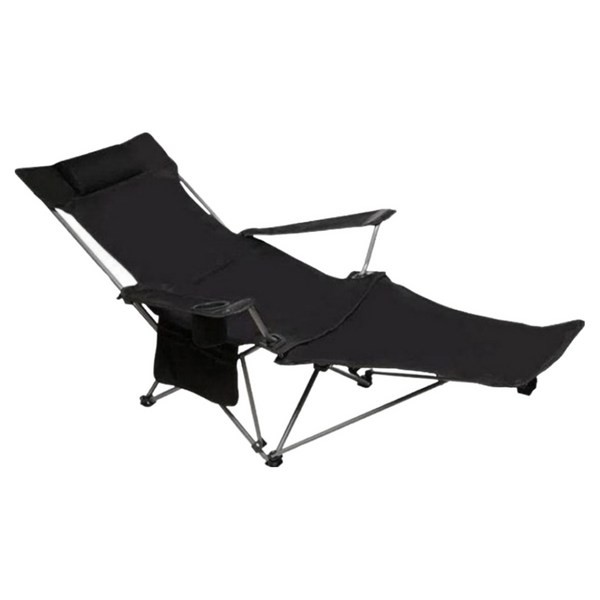 노마드레스트 경량 접이식 캠핑 의자 세트 4단 각도 조절, 블랙, 1개