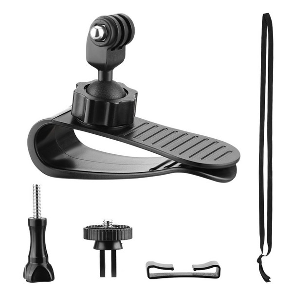 FLYMILE DJI 포켓4/3/액션6/5Pro/오스모360/인스타360 X5 차량 선바이저 거치대 1/4나스&투클로우 퀵릴리스 3종세트 고정밴드+버클 포함 액션카메라 액세서리