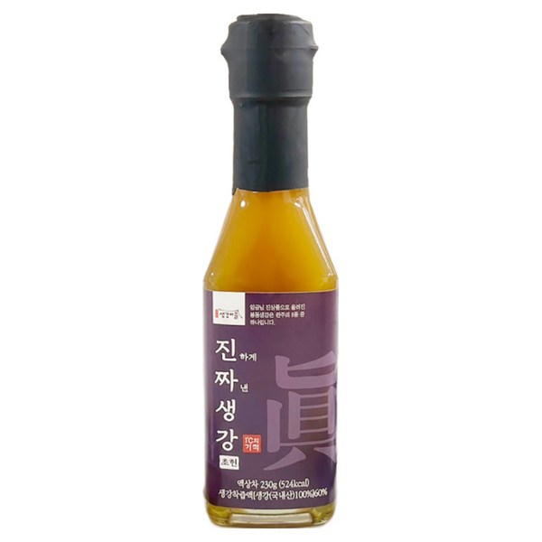 봉동생강마을 진짜 생강착즙 생강진액 초헌230g(유리병) 생강차