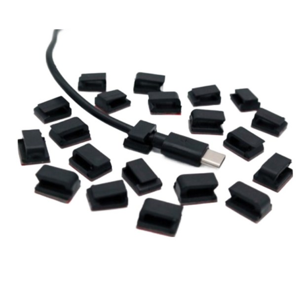 아이앤트 차량용 얇은 선 정리 클립, 블랙, 20개