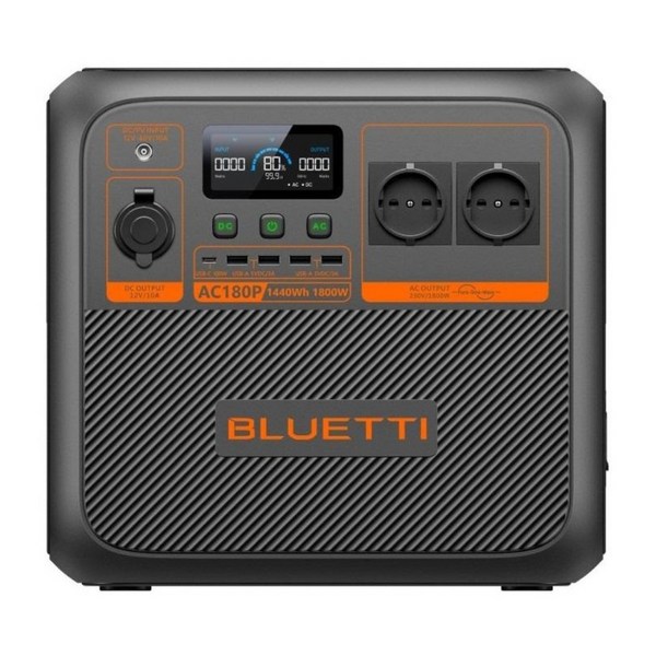 BLUETTI블루에티 파워뱅크 AC180P 1800W 1440Wh 캠핑 차박밧데리 낚시 휴대용 올인원 220V 인산철배터리 보조배터리
