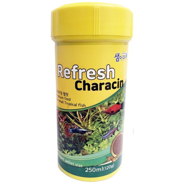 샘아쿠아 리프레쉬 카라신 소형 열대어 전용사료, 120g, 1개