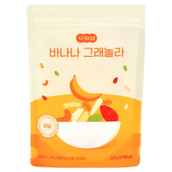 무화당 저당 프로틴 바나나 그래놀라, 200g, 1개