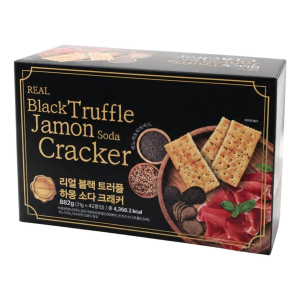 블랙 트러플 하몽 소다 크래커 맛있는 간식 만능 안주, 882g, 1개