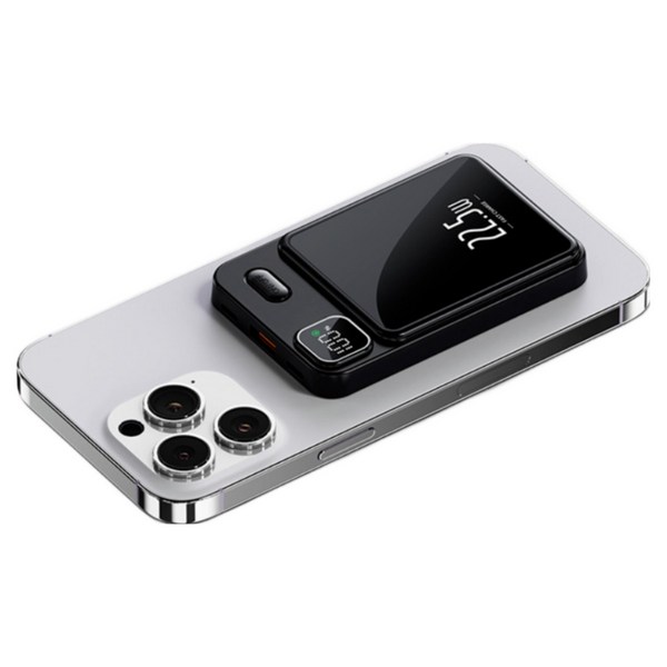 대용량 맥세이프보조배터리10000mAh 초경량 무선15W무선충전 PD22.5W고속충전 여행휴대용 기내반입가능MagSafe보조배터리 삼성갤럭시 아이폰호환 라오비톤 LV001배터리팩