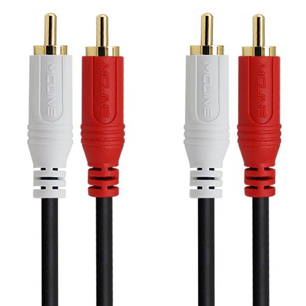 맥라인 2RCA to 2 RCA 국산 고급형 오디오 스피커 케이블 McLine