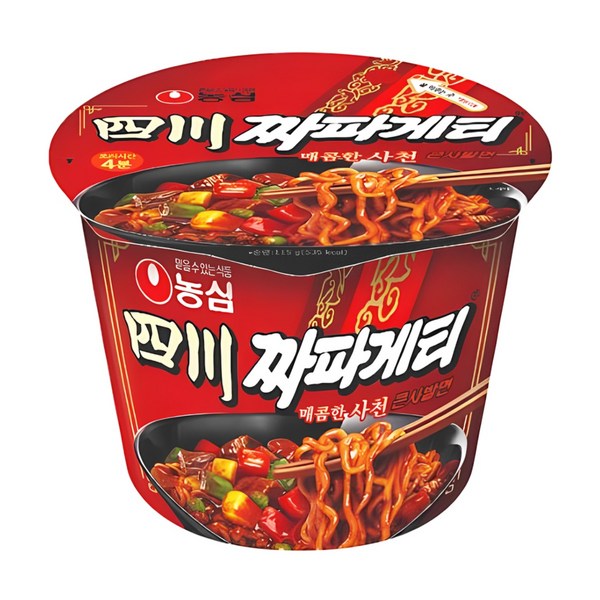 농심 사천짜파게티 큰사발면 115g, 10개