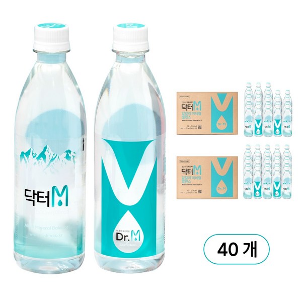 닥터엠 알칼리 미네랄워터, 500ml, 40개