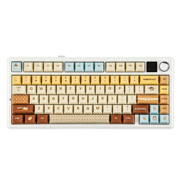 AULA 독거미 F75 MAX 에포메이커 EPOMAKER 75레이아웃 핫스왑 가스켓 유무선 노브 스크린 기계식 키보드 RGB 백라이트