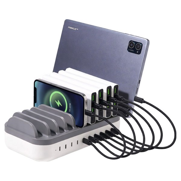 미라클엠 200W ALL C to C타입 10포트 멀티충전기 업소용 고속 충전기