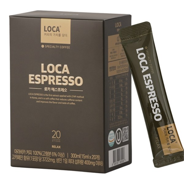 로카에스프레소 액상 스틱 커피믹스 릴랙스, 15ml, 20개입, 1개