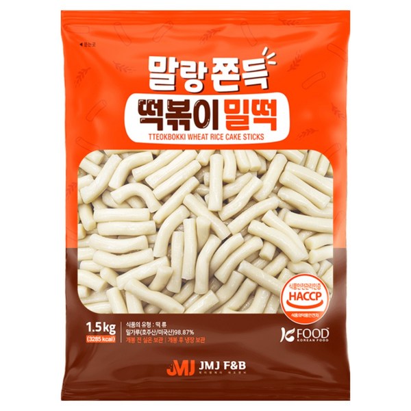 말랑쫀득 떡볶이 밀떡 실온 보관, 1.5kg, 1개