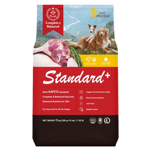 마이펫닥터 전연령 강아지 완전 사료 스탠다드 플러스 치킨 엔 오리 건식 사료, 닭+오리, 5kg, 1개