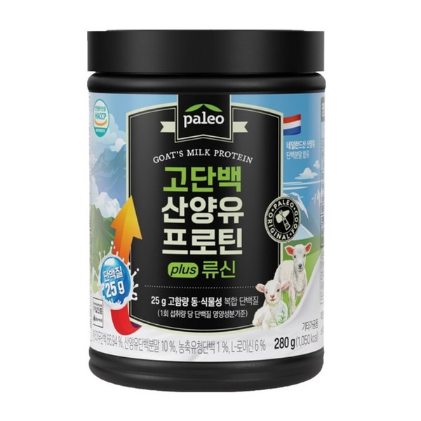 팔레오 고단백 산양유 프로틴 plus 류신, 280g, 2개