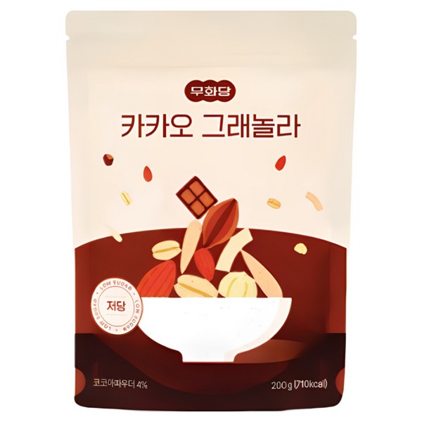 무화당 저당 프로틴 카카오 그래놀라, 200g, 1개
