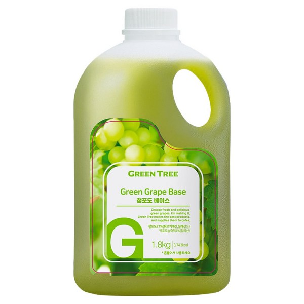 GreenTree 청포도 에이드 베이스, 1.8kg, 1개