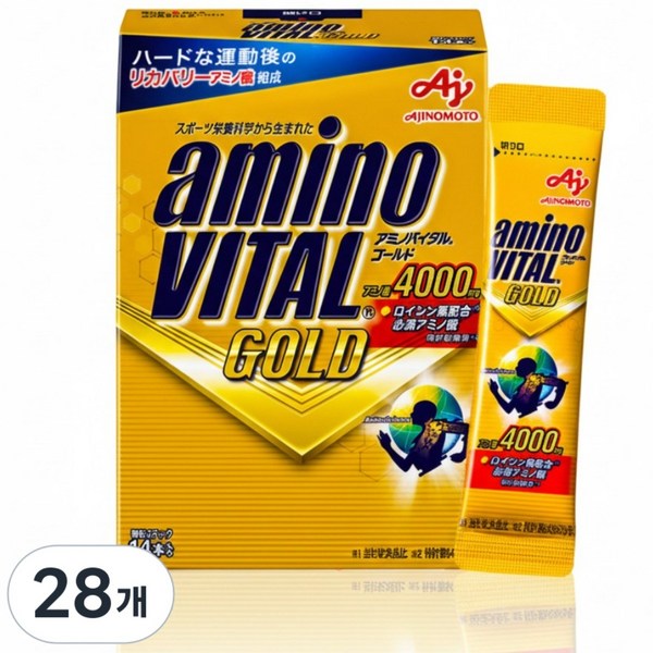 아미노바이탈 골드 4000mg 리커버리 BCAA 아미노산 스포츠 식품, 4.7g, 28개
