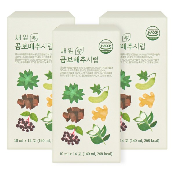 새잎 곰보배추시럽 삼백초 엘더베리진액 스틱, 10ml, 42개