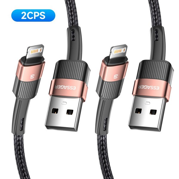 Essager 라이트닝 아이폰 8핀 to USB A타입 고속 충전 케이블 2개입