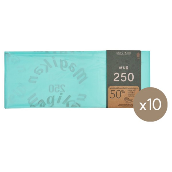 매직캔 리필 봉투 250R10BC, 21L, 10개