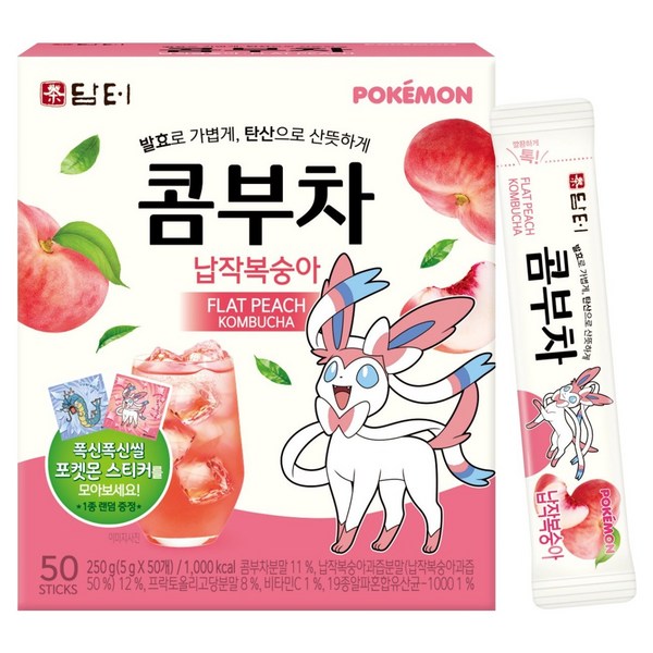담터 포켓몬 콤부차 납작복숭아맛