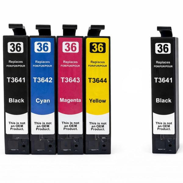 잉크아울렛 엡손 호환잉크 T364 4색세트+검정1EA XP245 T3641 T3642 T3643 T3644