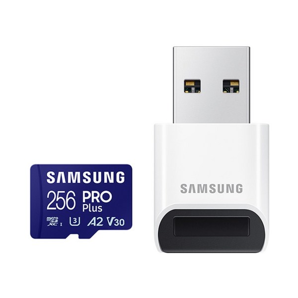 삼성전자 공식인증 정품 마이크로SD카드 PRO PLUS 256GB+리더기 MB-MD256SB/WW