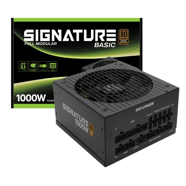 AONE 시그니처 1000W 80PLUS 브론즈 풀모듈러 베이직 블랙 ATX3.1 PC파워