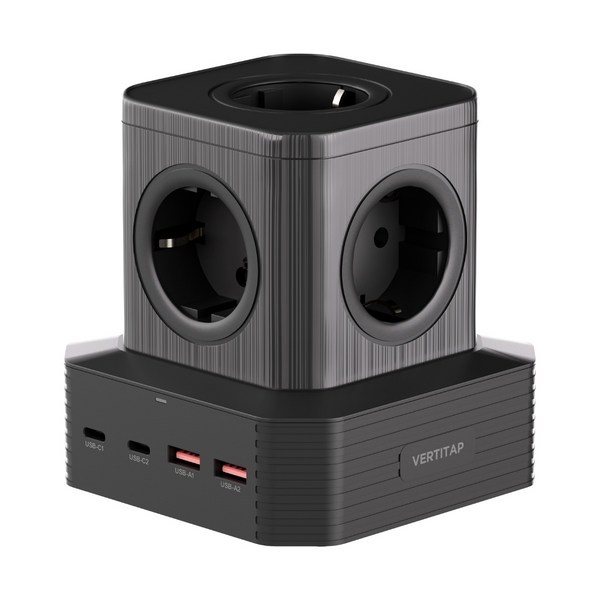 버티탭 버티컬 ultra65 고용량 타워 큐브 9구 멀티탭 4000W