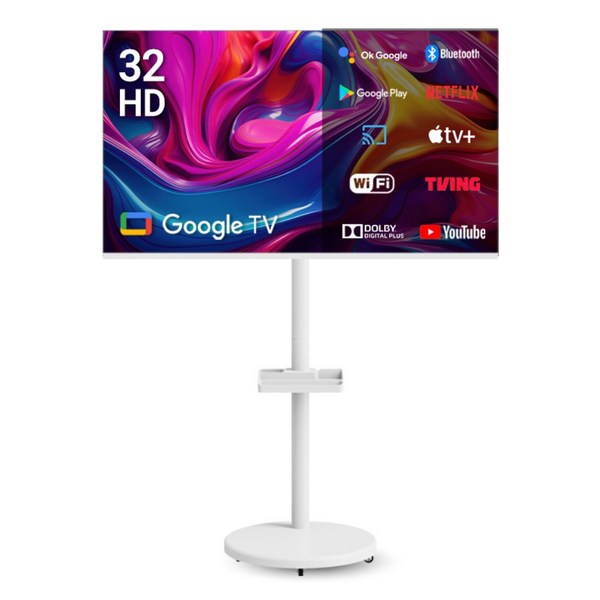 무빙큐빅스 화이트에디션 32인치 HD 삼탠바이미 퍼스트 셋트 이동식 스마트TV 삼텐바이미 중소바이미