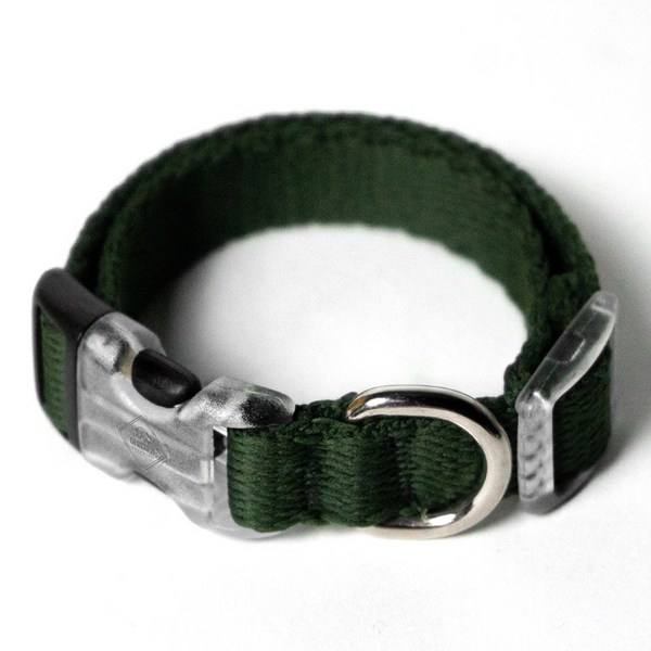 아띠지기 강아지 웨빙 목줄, 올리브, S, 1개