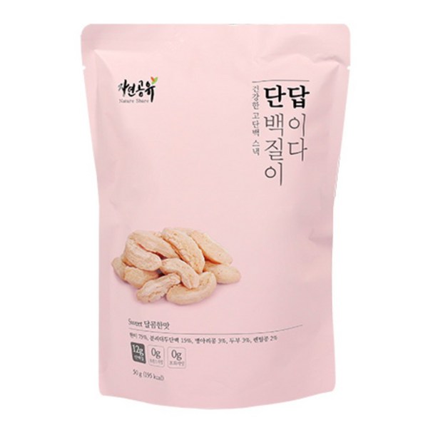 자연공유 단백질이 답이다 과자 스위트, 50g, 6개