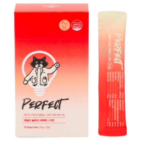 닥터펠리스 고양이 데일리 솔루션 퍼펙트 스틱 치킨, 15회분, 종합영양제, 1개