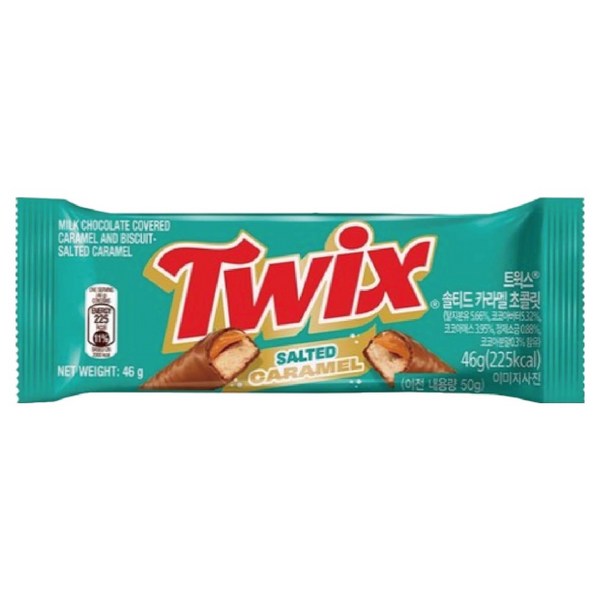 트윅스 솔티드 카라멜, 46g, 5개
