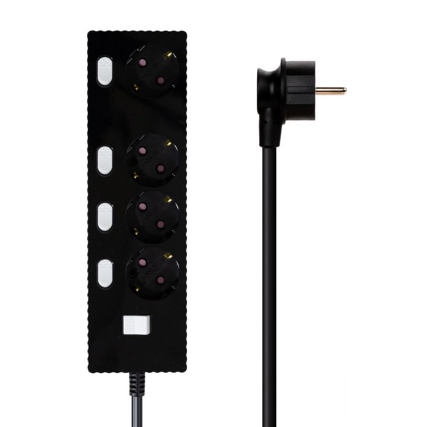 파워존 4000W 고용량 웨이브 개별스위치 과부하차단 4구 멀티탭 콘센트 50cm 1.5m 3m 5m 7m