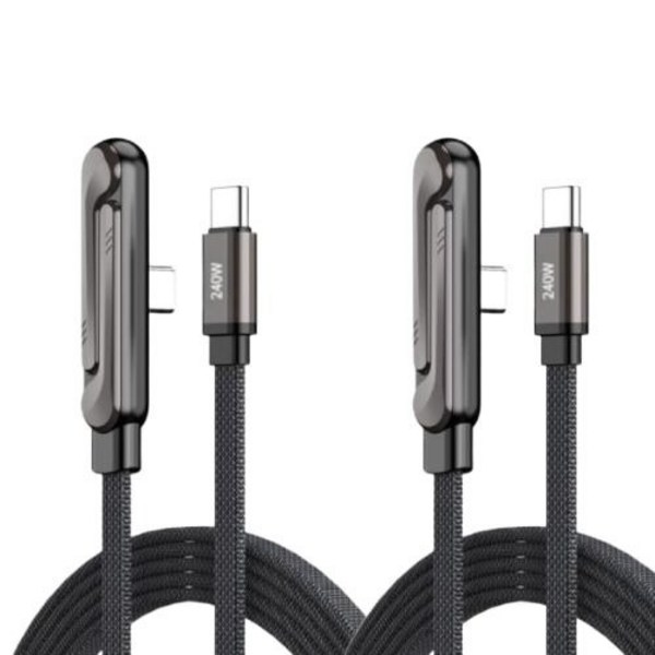 [1+1] 신제품 2세대 납작 360도 회전 C타입 240W 초고속충전 케이블
